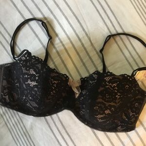 New b.tempt’d by Wacoal black & pink lace bra 38D